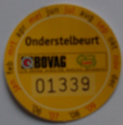 Bovag onderstel sticker
